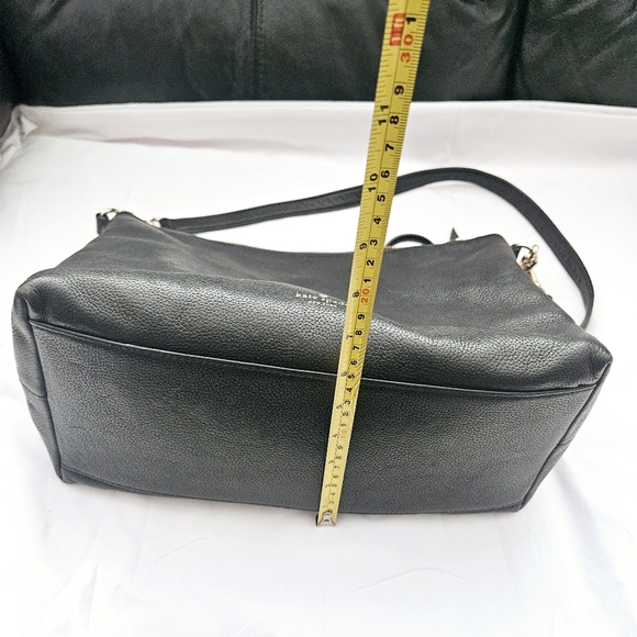 Kate Spade Black 100% Pebbled Leather Messenger 2 Way Shoulder Bag - Picture 16 of 16